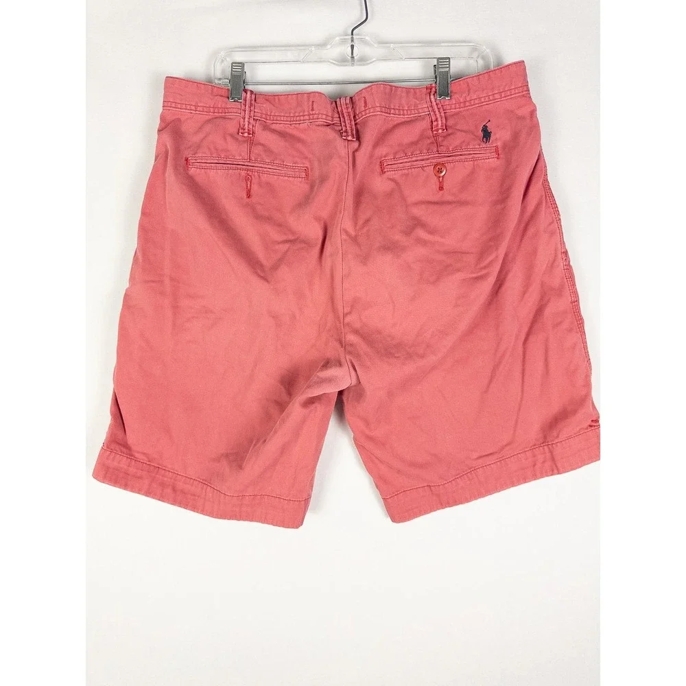 Polo Ralph Lauren Relaxed Fit Chino Shorts Mens 38 Faded Pink Preppy Old Money